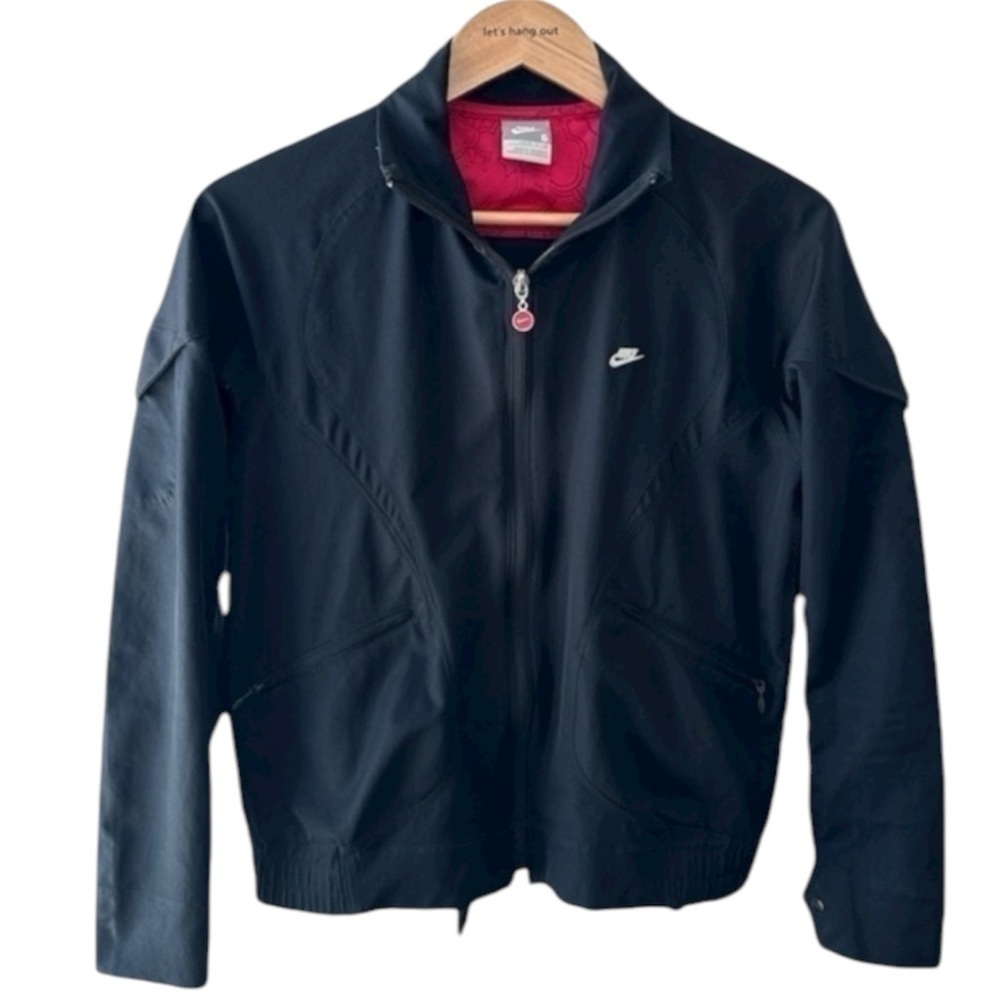 NIKE Classic Bomber Jacket | Black/Pink | Small | Waist Height
